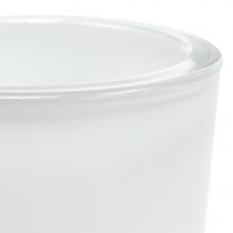 Itens Pote de vidro Ø7,8cm Alt.8cm branco