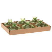 Itens Vaso de vidro bulboso verde mini vasos vidro Ø9cm H6cm 6 peças