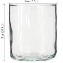 Itens Vaso de vidro, vaso de flores, vaso decorativo em incolor Ø9cm H10cm