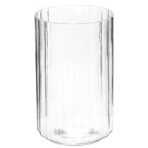 Itens Vaso com estrutura listrada exclusiva, design moderno, 19 cm