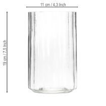 Itens Vaso com estrutura listrada exclusiva, design moderno, 19 cm