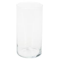 Itens Vaso alto de vidro, cilindro de vidro simples, ideal para vasos de flores ou peças decorativas, 20 cm