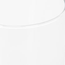 Itens Vaso alto de vidro, cilindro de vidro simples, ideal para vasos de flores ou peças decorativas, 20 cm