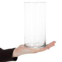 Itens Vaso alto de vidro, cilindro de vidro simples, ideal para vasos de flores ou peças decorativas, 20 cm