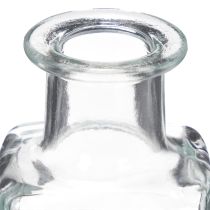Itens Mini vasos de vidro decorativos para interiores minimalistas e ambientes modernos, 11 cm, conjunto de 6 peças.