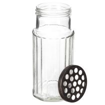 Itens Garrafa de vidro em cesto de metal, ideal para decoração na sala de estar, 20 cm