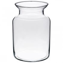 Itens Vaso de flores de vidro largo transparente Ø12cm H20cm