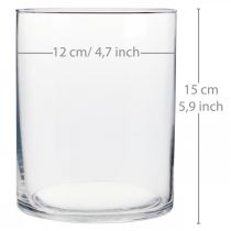 Itens Vaso de vidro Ø12cm Alt.15cm