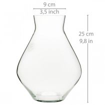 Vaso de flores vaso de vidro bulboso vaso transparente decorativo Ø20cm H25cm