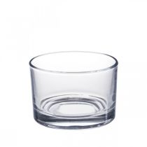 Vaso de vidro transparente Ø8,5cm H5,5cm