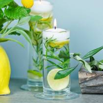 Itens Vaso de vidro com base, transparente, Ø6cm, A20cm