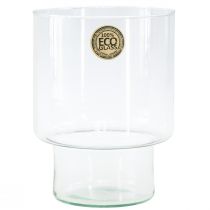 Itens Vaso de vidro com pé vaso decorativo decoração de mesa de vidro Ø15cm Alt.20cm