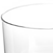 Vaso de vidro com pé lanterna ROY decoração vidro Ø16cm H20cm