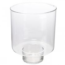 Vaso de vidro com pé lanterna ROY decoração vidro Ø16cm H20cm