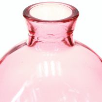 Itens Vasos de vidro bulbosos rosa retro mini vasos Ø7,5cm H9cm 6 peças
