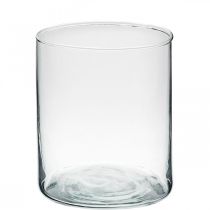Jarra de vidro redondo, cilindro de vidro transparente Ø9cm H10.5cm