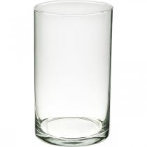 Itens Vaso de vidro redondo, cilindro de vidro transparente Ø9cm A15,5cm