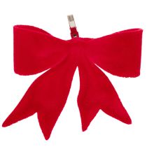 Itens Laço decorativo vermelho com prendedor. Versátil enfeite de Natal. 11 cm, 4 unidades.