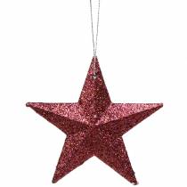Itens Glitter estrela rosa mix 9,5/5cm 18 un