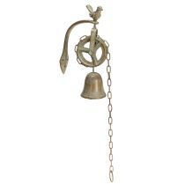 Itens Decoração de parede em metal com suporte em forma de sino, pátina antiga, altura 58 cm