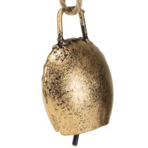 Itens Sinos enfeites de árvore de Natal metal vintage dourado 5 cm 8 peças