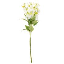 Itens Flor artificial Gloriosa, branca e amarela, elegante ramo florido para decoração, 80 cm, 3 peças.