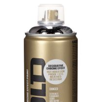 Itens Spray decorativo com efeito cromado prateado para uso interno, Montana Cans 400ml