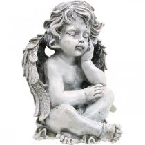 Grave anjo anjo cinza figura grave decoração de túmulo 24cm