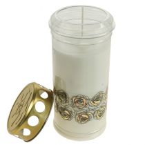 Itens Velas graves rosas brancas luz de luto luz memorial Ø7cm Alt.18cm 90h 2 unidades