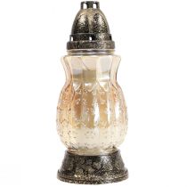Itens Gavinhas de vidro leve grave rosas Alt.26cm Ø12cm dourado 24-30h