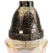 Itens Gavinhas de vidro leve grave rosas Alt.26cm Ø12cm dourado 24-30h