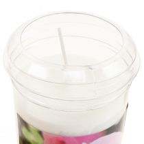 Velas de sepultura com rosas Decoração de sepultura Ø7cm A16cm 3 peças