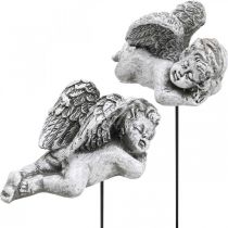 Decoração de sepultura plug deco anjo túmulo anjo em bastão 6cm 4uds