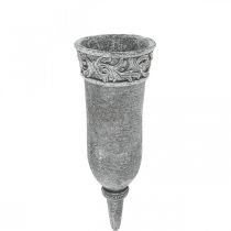 Ornamentos de sepultura Flores de luto Vaso de sepultura com espigão de chão L24cm