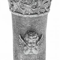 Ornamentos de sepultura Flores de luto Vaso de sepultura com anjo L29,5cm
