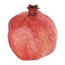 Romã decorativa fruta artificial decoração de janela vermelha 10,5 cm