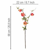 Itens Ramo artificial de romã para decoração de mesa, 68 cm