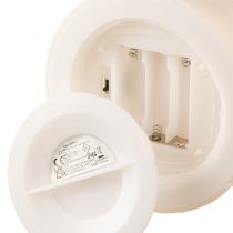 Itens Vela LED grande com temporizador, para uso externo, branco quente, Ø12,5cm, A20cm