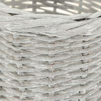 Itens Cesto de plantio grande com revestimento metálico, branco-acinzentado, Ø43/34/28cm, conjunto de 3