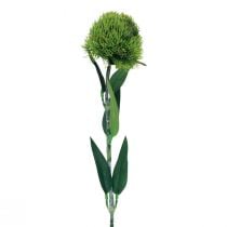 Flor artificial de cravo barbudo verde como do jardim 54cm
