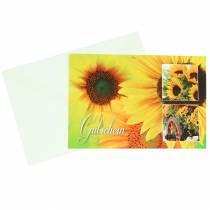 Voucher girassol com envelope 5pcs