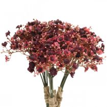 Itens Gypsophila flores artificiais vermelhas outono 29,5 cm 18 unidades