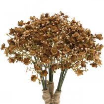 Itens Gypsophila marrom artificial para buquê de outono 29,5cm 18p