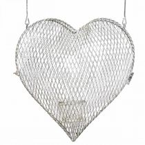 Pendurado decoração fio coração, suporte tealight para pendurar 29×27,5 cm