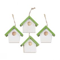 Itens Decoração suspensa decoração de primavera decoração de casa de passarinho caixa de nidificação 6,5 cm 8 peças