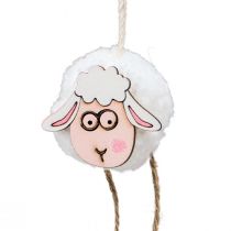 Decoração suspensa primavera decoração de Páscoa pingente de ovelha 10 cm 12 unidades