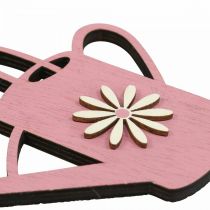 Itens Decoração para pendurar regador de madeira deco cabide rosa deco 14x12cm 6uds