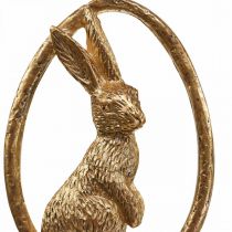 Decoração de Páscoa para pendurar Decoração de coelhinho da Páscoa ovo de ouro 9cm 6uds
