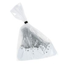 Itens Etiquetas brancas para pendurar, 18x60mm, com fio de metal, resistentes às intempéries, ideais para arranjos florais e identificação de presentes, pacote com 250 unidades.