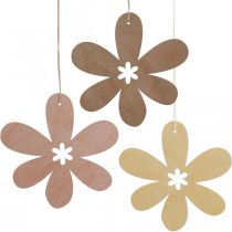 Itens Pingente flor decorativa em madeira flor em madeira roxo/rosa/amarelo Ø12cm 12 peças